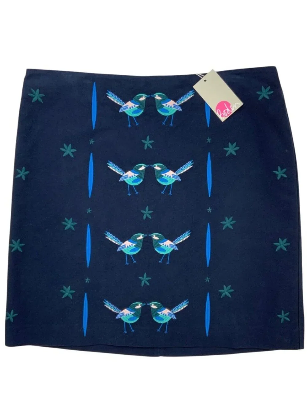 Boden Tilda Embroidered Skirt 14 Blue Bird Design - Picture 12 of 12
